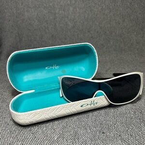 Rare Oakley Forsake White Frame Vintage Sunglasses with Black Lenses